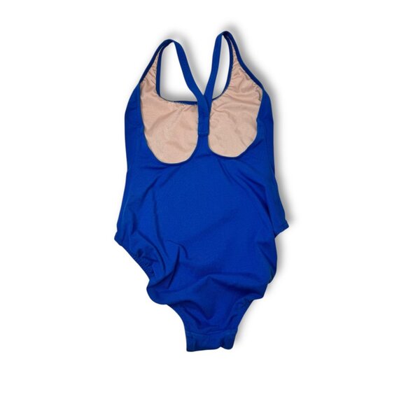 Ralph Lauren Womens Racerback Swimsuit Size 12 Blue Cotton Lycra Vintage 1980s - Picture 8 of 8